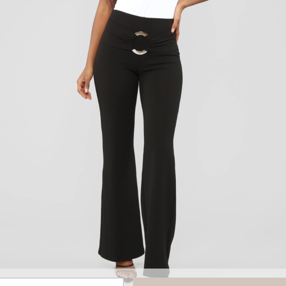Belted Flare Pants - Picture 3 of 7
